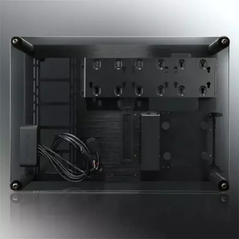 Obudowa komputerowa RAIJINTEK Paean — czarna, transparentna, ATX/Micro-ATX/Mini-ITX, 4x USB 3.2 Gen1, 3x 3,5 inch + 3x 2,5 inch wnęki