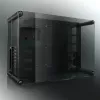 Obudowa komputerowa RAIJINTEK Paean — czarna, transparentna, ATX/Micro-ATX/Mini-ITX, 4x USB 3.2 Gen1, 3x 3,5 inch + 3x 2,5 inch wnęki