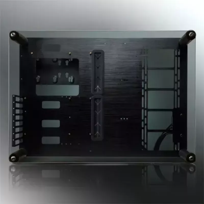 Obudowa komputerowa RAIJINTEK Paean — czarna, transparentna, ATX/Micro-ATX/Mini-ITX, 4x USB 3.2 Gen1, 3x 3,5 inch + 3x 2,5 inch wnęki