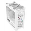 Obudowa PC ASUS ROG Strix Helios II Midi Tower Biała — obsługuje EATX/ATX/Micro‑ATX/Mini‑ITX, 3x140mm z przodu + 1x140mm z tyłu, 2×3,5 cala + 4×2,5 cala zatoki, hartowane szkło