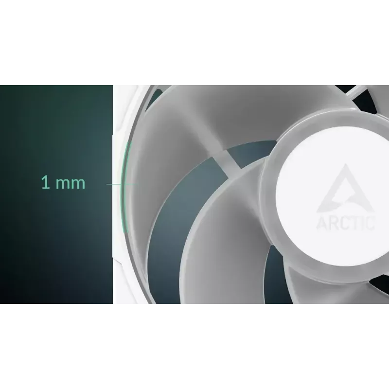 Wentylator 140 mm Arctic Freezer P14 Pro Reverse A-RGB (biały) — 166,5 m³/h, 5,1 mmH₂O, FDB, PWM, rozgałęźnik kablowy