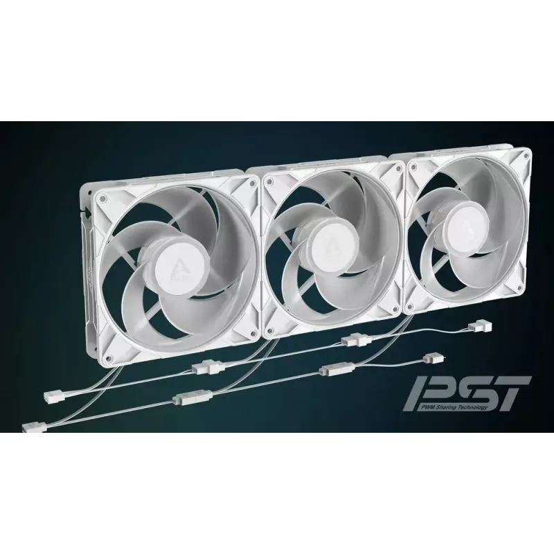 Wentylator 140 mm Arctic Freezer P14 Pro Reverse A-RGB (biały) — 166,5 m³/h, 5,1 mmH₂O, FDB, PWM, rozgałęźnik kablowy