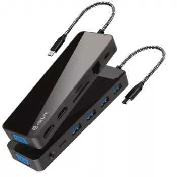 Stacja dokująca do laptopa eSTUFF GLB235470 USB Power Delivery 100 W, Ethernet 1000 Mbit/s