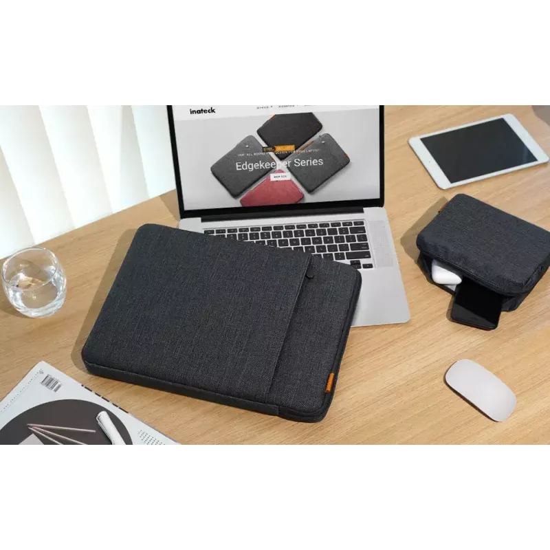 Pokrowiec Inateck LB01006 do laptopów 35,6 cm (14 cali), szary, powierzchnia monochromatyczna