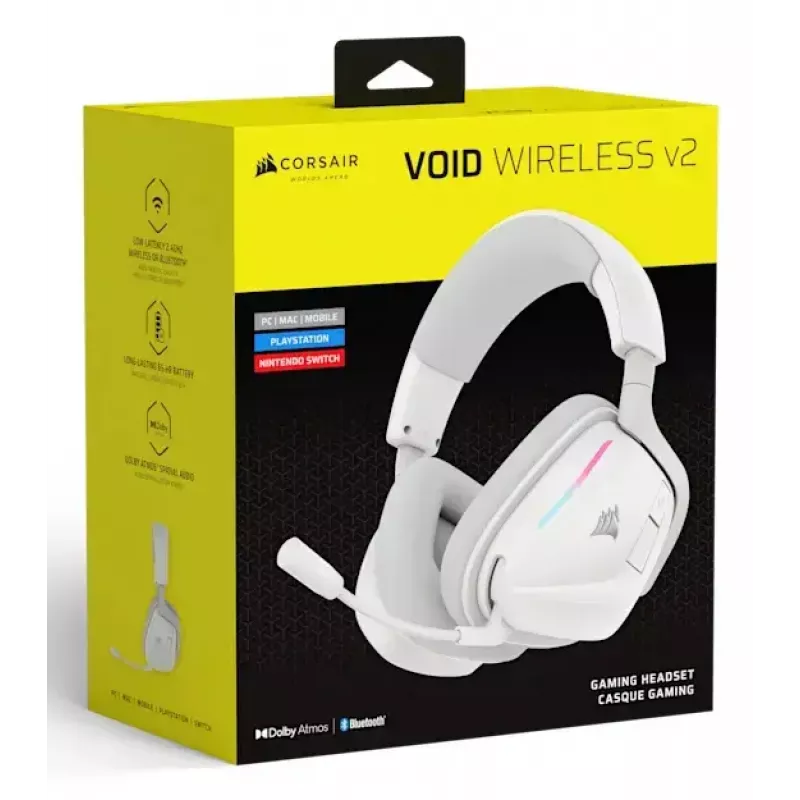 Headset Corsair VOID WIRELESS v2 Wired & Wireless Bluetooth biały
