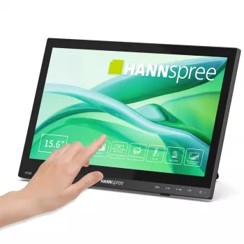HANNspree HT165HPB 15.6 cala (39.6 cm) Full HD IPS LCD monitor dotykowy 1920×1080, 15 ms, VESA, głośniki, czarny
