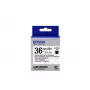 Epson Label Cartridge Transparent LK-7TBN Czarny/Przezroczysty 36mm (9m)