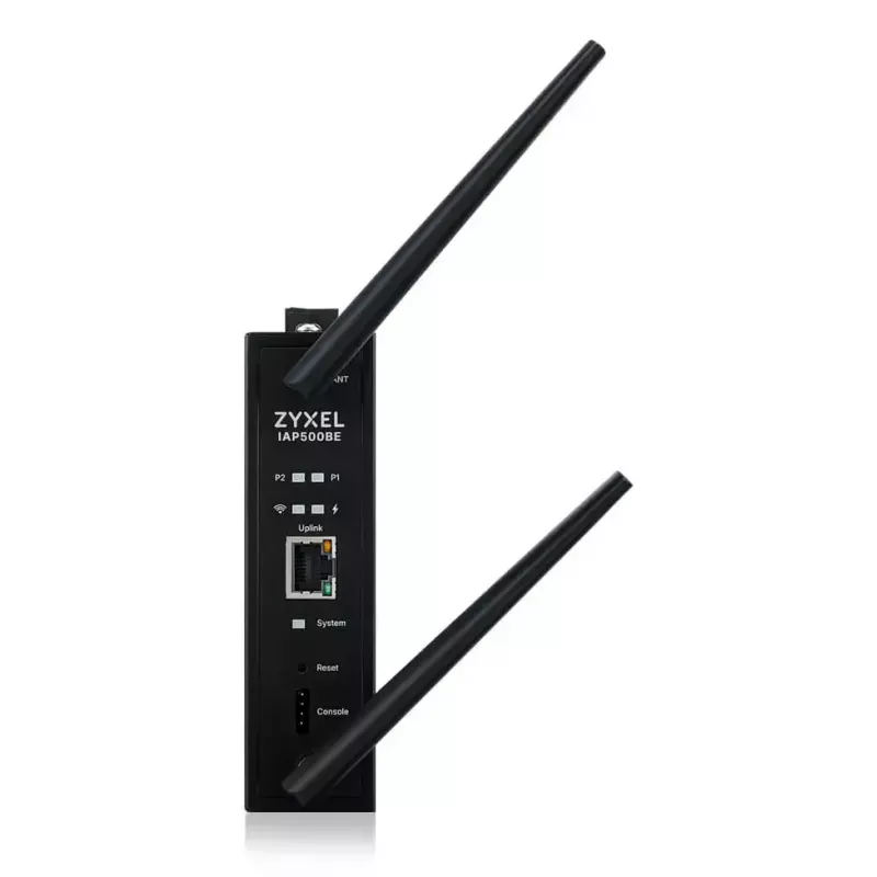Punkt dostępowy bezprzewodowy Zyxel IAP500BE — dwuzakresowy 2,4/5 GHz, 5012 Mbit/s, PoE, 1×RJ-45, anteny zewnętrzne, czarny