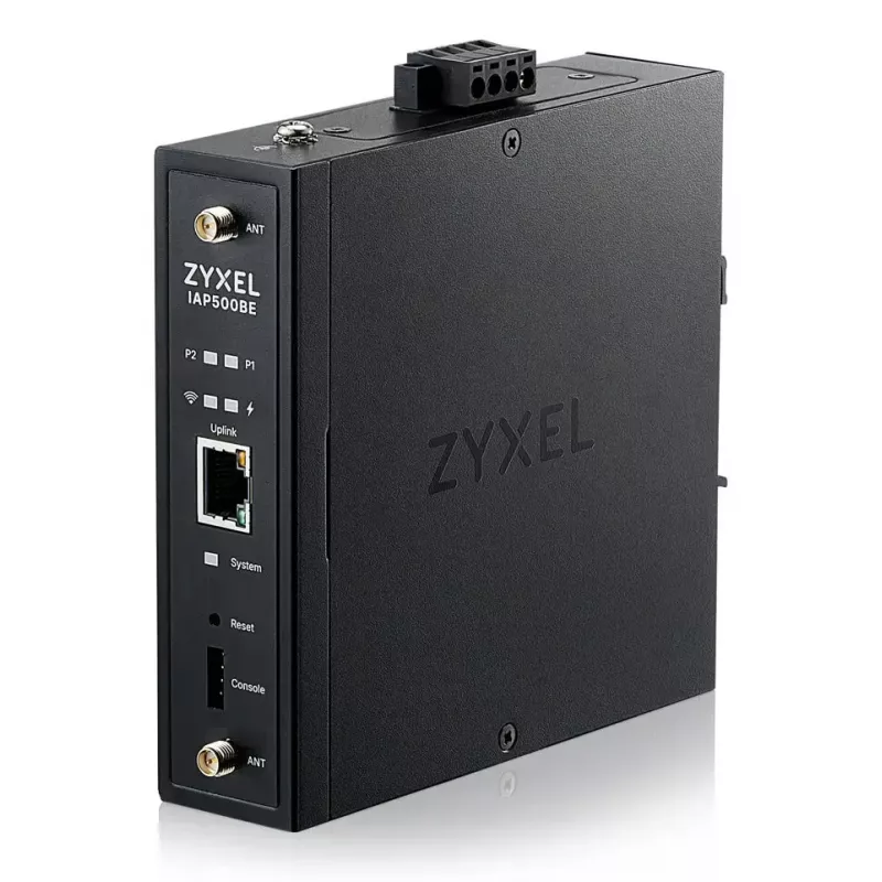 Punkt dostępowy bezprzewodowy Zyxel IAP500BE — dwuzakresowy 2,4/5 GHz, 5012 Mbit/s, PoE, 1×RJ-45, anteny zewnętrzne, czarny
