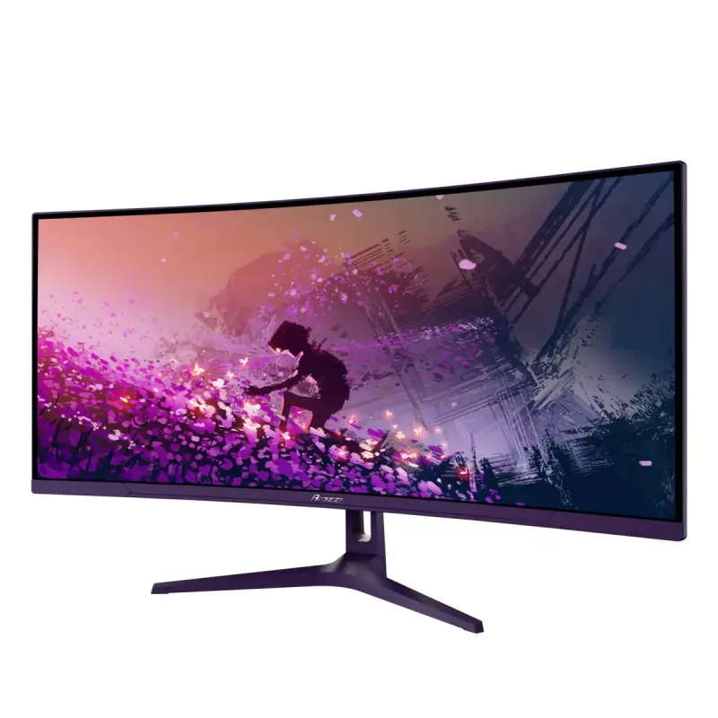 Zakrzywiony monitor komputerowy Arozzi Nova 34 cale (86,4 cm) 3440 x 1440 LED 21:9 1 ms Fioletowy