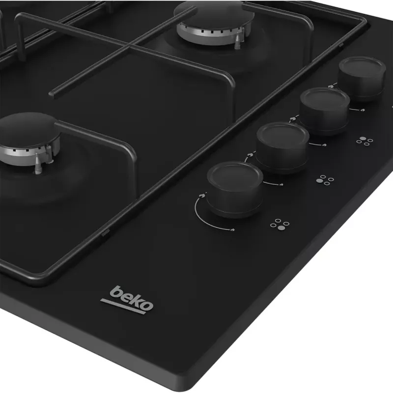 Gazowa płyta do zabudowy Beko HIBG64120SB, 4 strefy, sterowanie mechaniczne