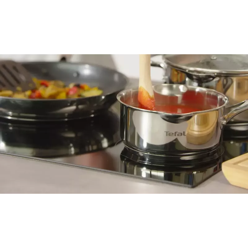Zestaw garnków Tefal Duetto+ G719S7, stal nierdzewna, 7 szt. (rondle Ø16/20/24 cm, garnek Ø16 cm), indukcja, pokrywki, piekarnik do 250°C