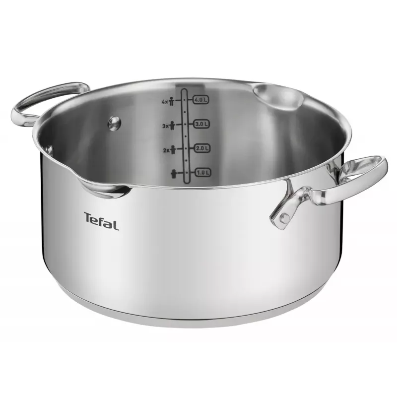 Zestaw garnków Tefal Duetto+ G719S7, stal nierdzewna, 7 szt. (rondle Ø16/20/24 cm, garnek Ø16 cm), indukcja, pokrywki, piekarnik do 250°C