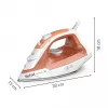 Tefal Virtuo 30 FV2C40E0 żelazko Żelazko parowo-suche Ceramiczna stopa 2000 W Brzoskwiniowy, Biały