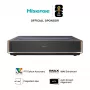Projektor HISENSE PT1 3D Smart TV, natywne 16:9, Wi‑Fi i Ethernet, HDR (HLG), HDMI 2.0/2.1, czarny