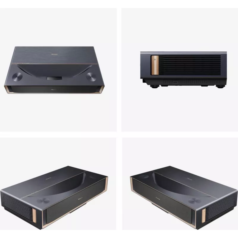 Projektor HISENSE PT1 3D Smart TV, natywne 16:9, Wi‑Fi i Ethernet, HDR (HLG), HDMI 2.0/2.1, czarny