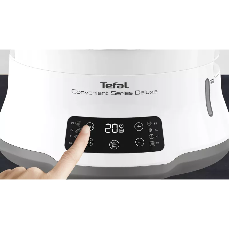 Tefal Convenient Series Deluxe VC502D parowar 3 kosze Blat 900 W Stal nierdzewna, Biały
