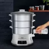 Tefal Convenient Series Deluxe VC502D parowar 3 kosze Blat 900 W Stal nierdzewna, Biały