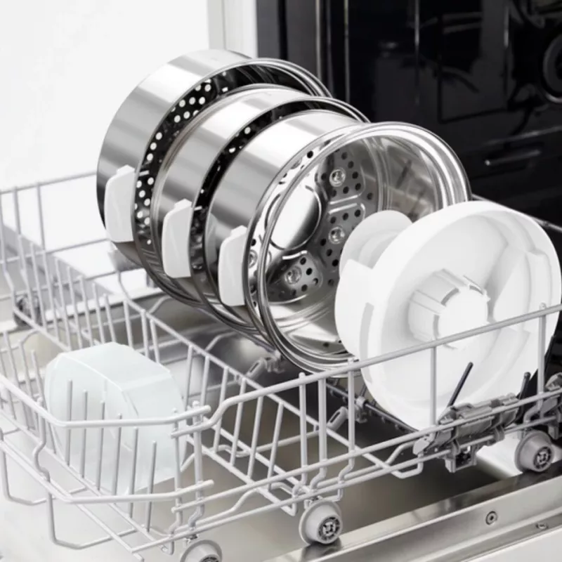 Tefal Convenient Series Deluxe VC502D parowar 3 kosze Blat 900 W Stal nierdzewna, Biały