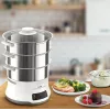 Tefal Convenient Series Deluxe VC502D parowar 3 kosze Blat 900 W Stal nierdzewna, Biały