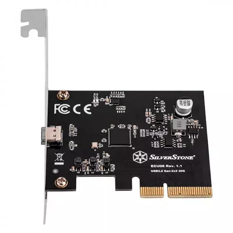 Silverstone ECU06 wewnętrzny adapter USB 3.2 Gen 2 PCIe Low-profile