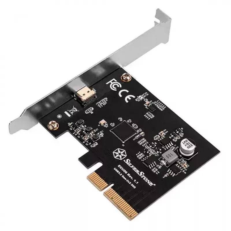 Silverstone ECU06 wewnętrzny adapter USB 3.2 Gen 2 PCIe Low-profile