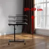 Mobilny regulowany podnośnik do biurka MACLEAN MC-121 B — regulowana wysokość, nachylenie, kółka, obciążenie 30 kg, czarny