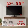Stojak pod telewizor MACLEAN MC-132 do telewizorów 32–55 cali, obsługa do 35 kg, obrót 20°, VESA 75x75–400x400