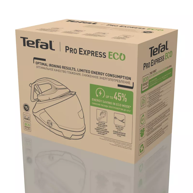 Stacja parowa Tefal Pro Express Eco GV9E22E0 2200 W 1,8 l Stopa Durilium AirGlide Autoclean Beżowy, Biały