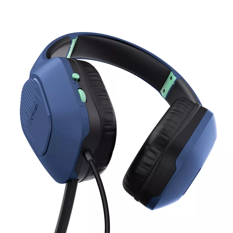 Trust GXT 415B Zirox Zestaw słuchawkowy Przewodowy Head-band Gaming Niebieski