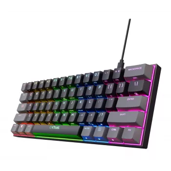 Klawiatura Trust GXT 867 Acira Gaming USB QWERTY US English Czarna