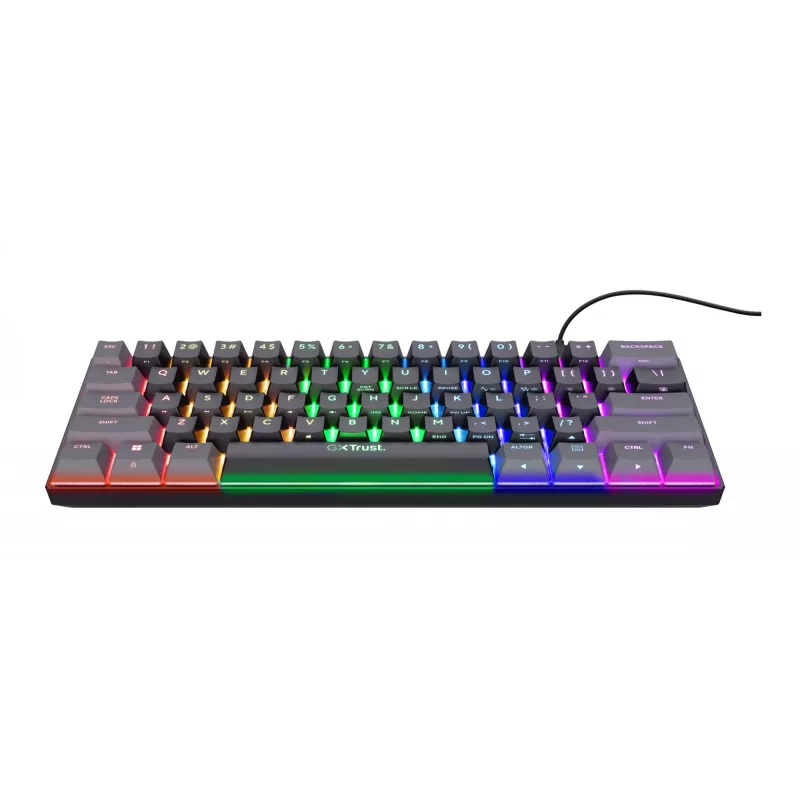 Klawiatura Trust GXT 867 Acira Gaming USB QWERTY US English Czarna