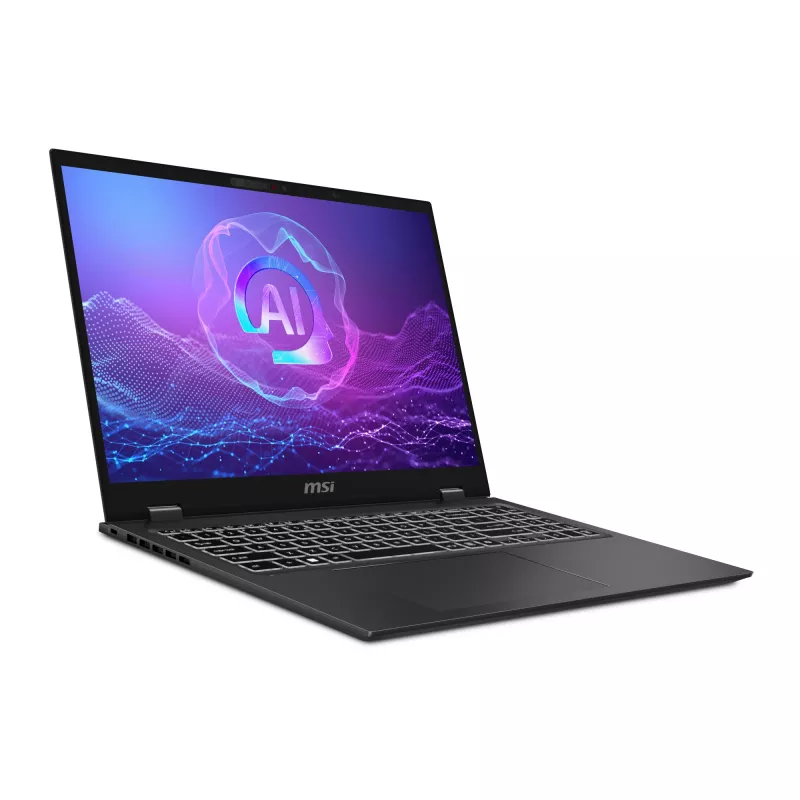 MSI Prestige 16 AI+ Evo B2VMG-017NL Copilot+ PC Intel Core Ultra 9 288V Laptop 40,6 cm (16 cali) UHD+ 32 GB LPDDR5x-SDRAM 1 TB SSD Wi-Fi 7 (802.11be) Windows 11 Pro Szary