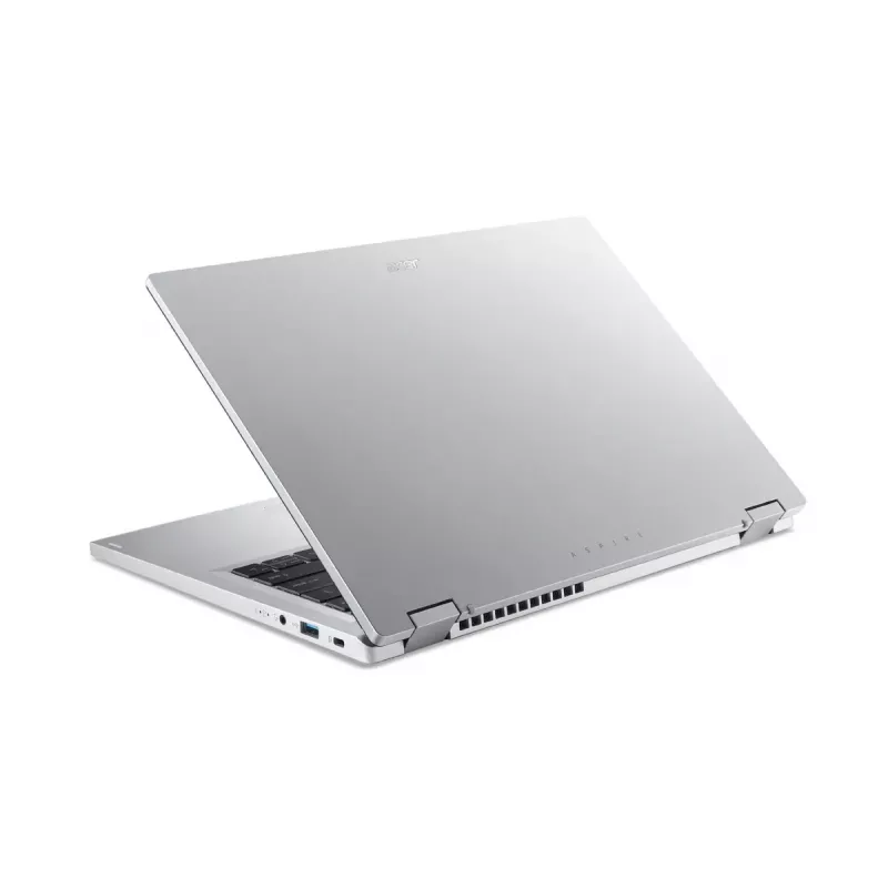 Hybrydowy laptop (2-w-1) Acer Aspire Go Spin 14 AGSP14-31PT-C72L — 14-calowy ekran dotykowy WUXGA, Intel N150, 16 GB LPDDR5, 512 GB SSD, Windows 11 Home, srebrny