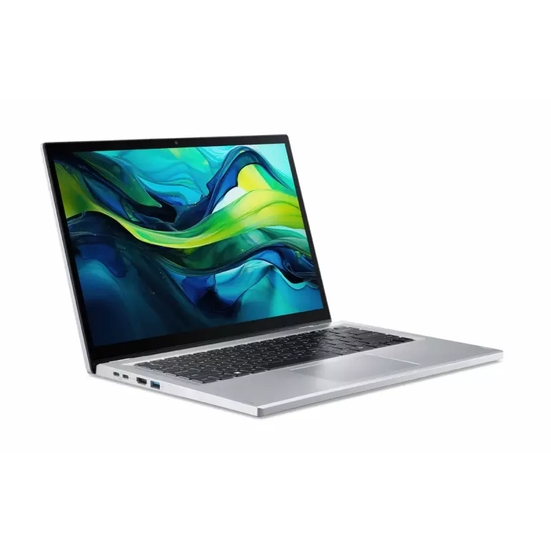 Hybrydowy laptop (2-w-1) Acer Aspire Go Spin 14 AGSP14-31PT-C72L — 14-calowy ekran dotykowy WUXGA, Intel N150, 16 GB LPDDR5, 512 GB SSD, Windows 11 Home, srebrny