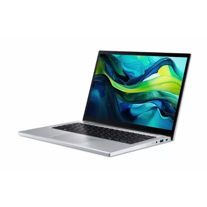 Hybrydowy laptop (2-w-1) Acer Aspire Go Spin 14 AGSP14-31PT-C72L — 14-calowy ekran dotykowy WUXGA, Intel N150, 16 GB LPDDR5, 512 GB SSD, Windows 11 Home, srebrny