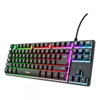 Tenkeyless klawiatura gamingowa TRUST GXT 833 Thado, TKL 87 klawiszy, USB, QWERTY US, membranowa, RGB, czarna