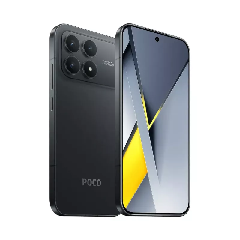 Smartfon POCO F8 Pro — 6,59 cala (16,7 cm) 2510×1156, Qualcomm Snapdragon 8 Elite 3,53 GHz, 12 GB RAM, 512 GB, potrójny aparat 50 MP, 6210 mAh, Dual SIM, IP68, Czarny