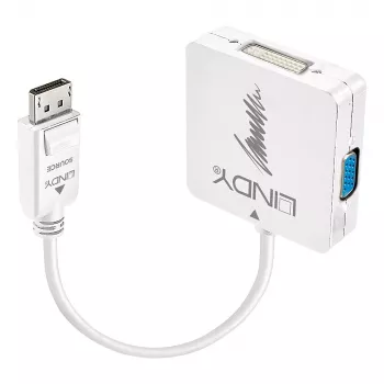 Aktywny konwerter Lindy DisplayPort 1.2 na HDMI 1.4, DVI i VGA