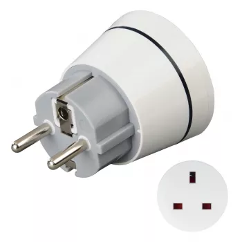 Hama 00223452 adapter wtyczki zasilania Typ F Typ G (UK) Biały