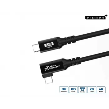 Kabel USB Microconnect USB3.2CC005-A USB 3.2 Gen 2x2 0,5 m USB C Czarny