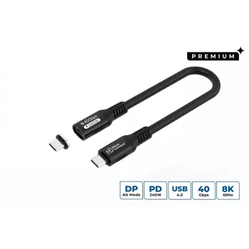 Kabel USB4 Gen 3x2 USB-C do USB-C MicroConnect MC-LS-USB4CC0.15, 0,15 m, czarny
