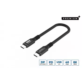 Kabel Microconnect USB4CC015 USB4 Gen 3x2 0,15 m USB C Czarny