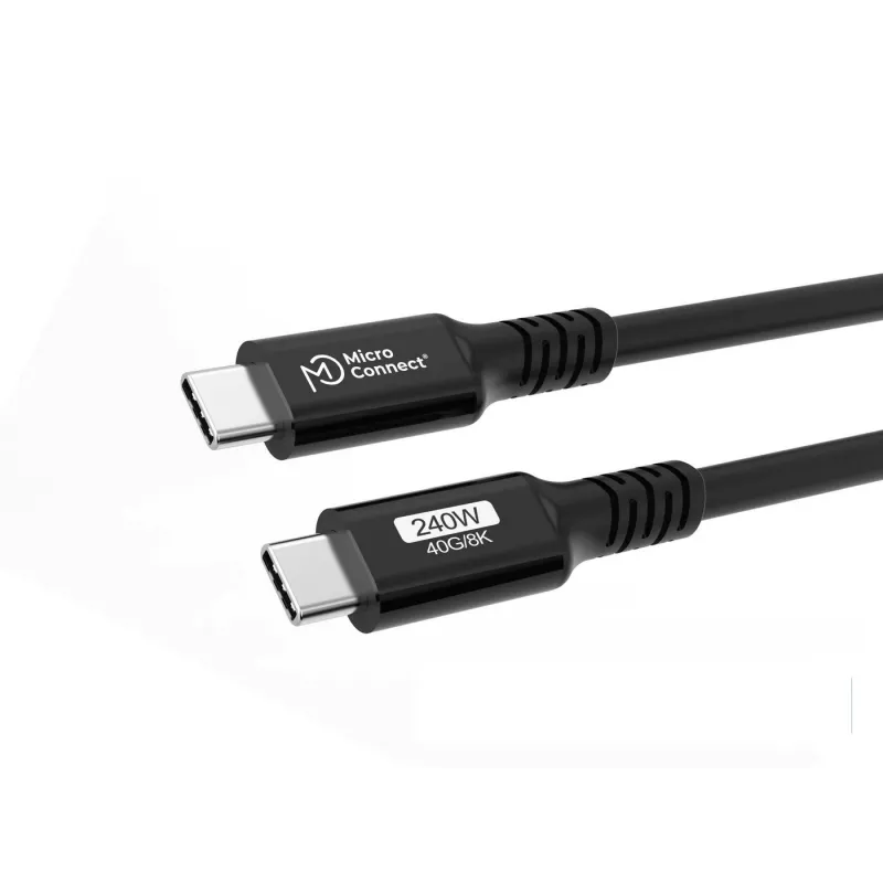 Microconnect USB4CC015-240W Kabel USB USB4 Gen 3x2 0,15 m USB C Czarny