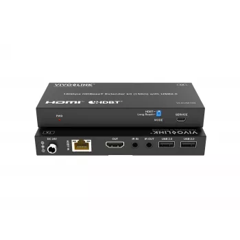 Zestaw KVM VivoLink VLKVM150 przedłużacz KVM HDBaseT 18 Gb/s, zasięg do 150 m