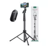 Kijek do selfie UGREEN LP680 Bluetooth z pilotem, przedłużenie do 1,7 m, maksymalna wysokość 180 cm, uniwersalna kompatybilność, czarny