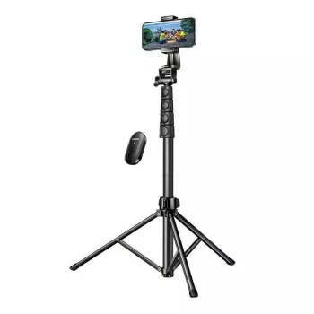 Kijek do selfie UGREEN LP680 Bluetooth z pilotem, przedłużenie do 1,7 m, maksymalna wysokość 180 cm, uniwersalna kompatybilność, czarny