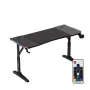Biurko gamingowe z regulacją wysokości huzaro Hero 3.6 RGB Czarny — 1400×600 mm, wysokość 560–790 mm, podświetlenie RGB, nogi H
