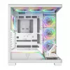 Obudowa PC MODECOM VOLCANO STELLAR PLUS ARGB MIDI 8F BIAŁA — midi tower, ATX, szkło hartowane, podświetlenie ARGB, 8 wentylatorów, GPU do 42 cm