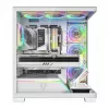 Obudowa PC MODECOM VOLCANO STELLAR PLUS ARGB MIDI 8F BIAŁA — midi tower, ATX, szkło hartowane, podświetlenie ARGB, 8 wentylatorów, GPU do 42 cm